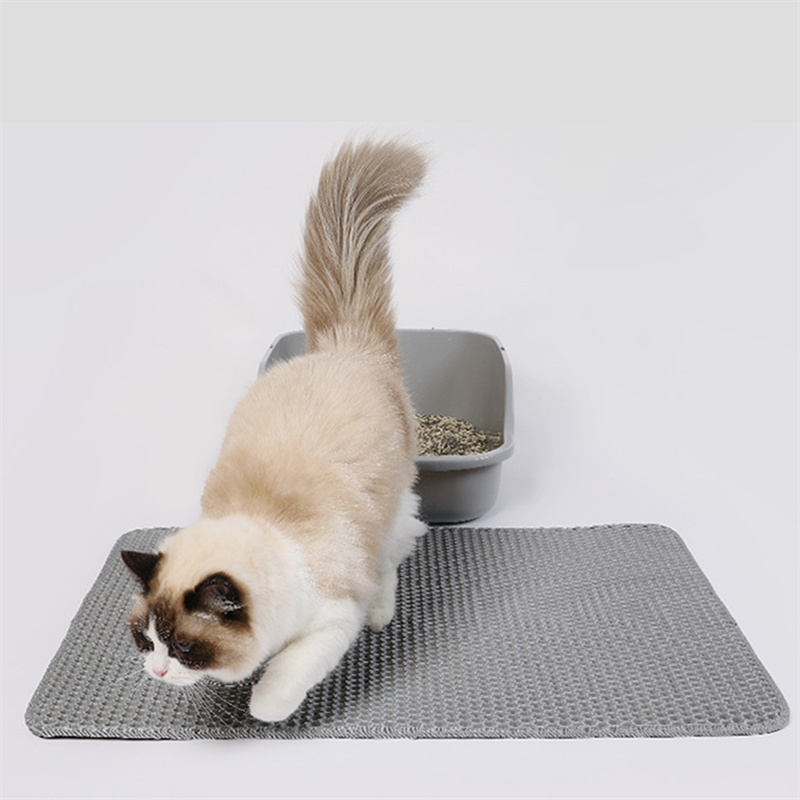 PVC Cat Litter Mat Waterproof Nonslip Sand Basin Filter Cat Dog Washable Mattress Floor Mat Rubbing Feet Cat Litter Prevent Out