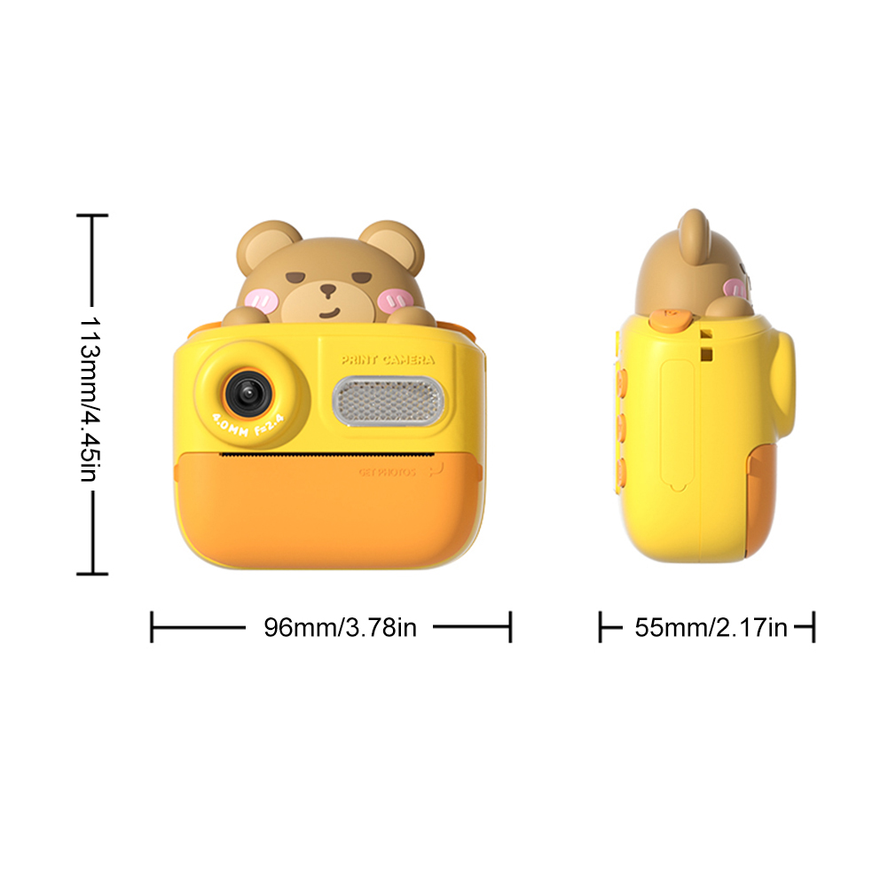 48MP Instant Print Camera Kids Video Camera 1080P Child Selfie Camera Toy 2 Inch IPS Screen Toddler Camera Gifts for Boys Girls