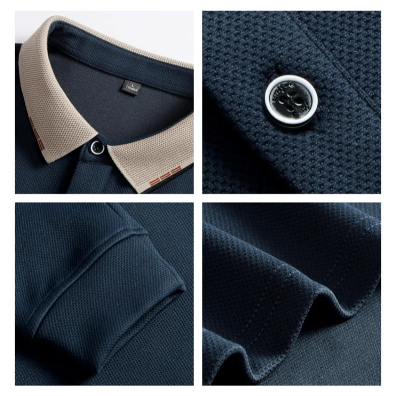 Plus Size 7XL 8XL 9XL Autumn Long Sleeve Business Polo Shirt Men Breathable Casual Gym Jogging Golf Hiking Loose Big Polo Shirt 241113