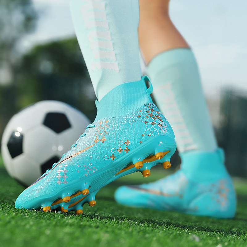 New Style Football Shoes TF/FG Lightweight Breathable Waterproof Football Boots High-Quality Outdoor Grass Sneakers Size 35-47