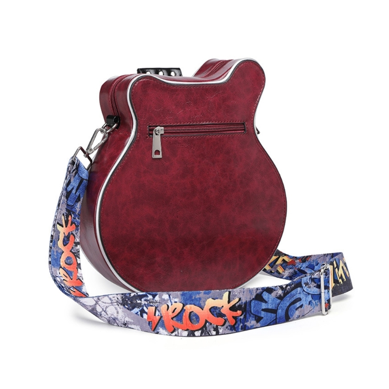 Crossbody Bag Shoulder Bags Creative Guitar Zipper Bag smile