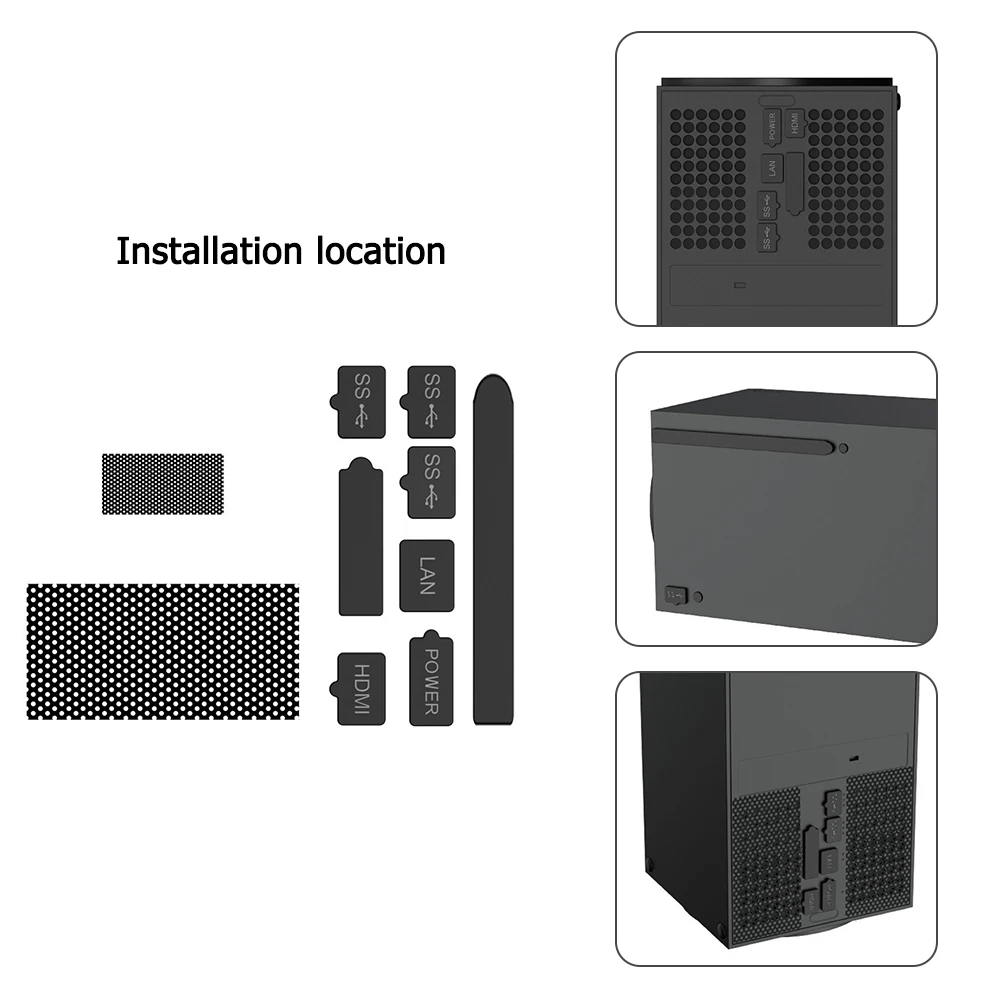 Dust ddmysmile Game Cover Console Dustproof Suit Kit For Xbox Series X Dust Plug Mesh Net Smile