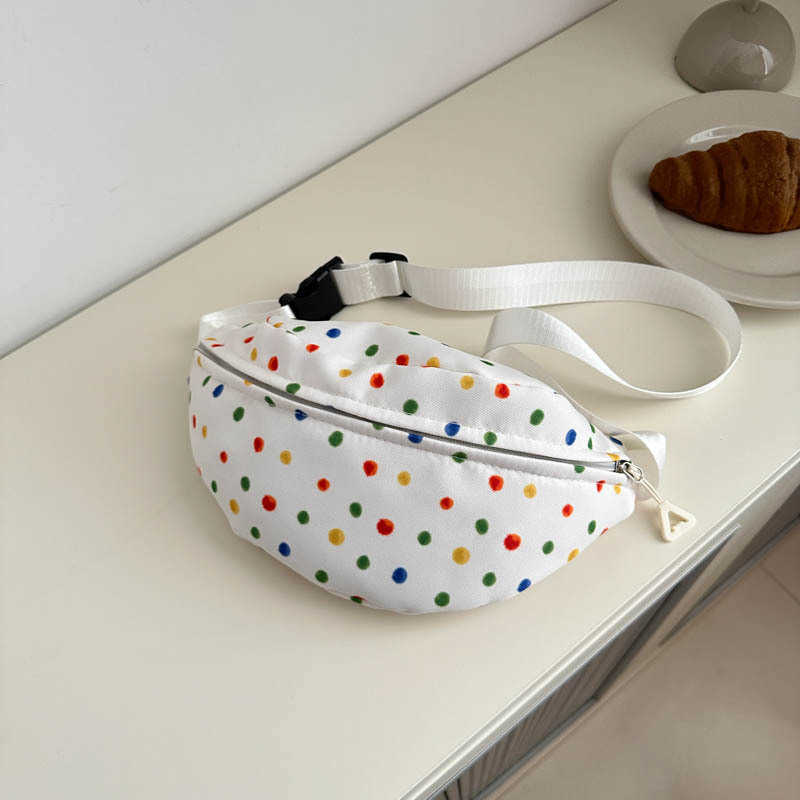 New Rainbow Wave Point Women's Small Chest Bag Mobile Wallet Casual Fashion Simple Underarm Versatile Chest Bag