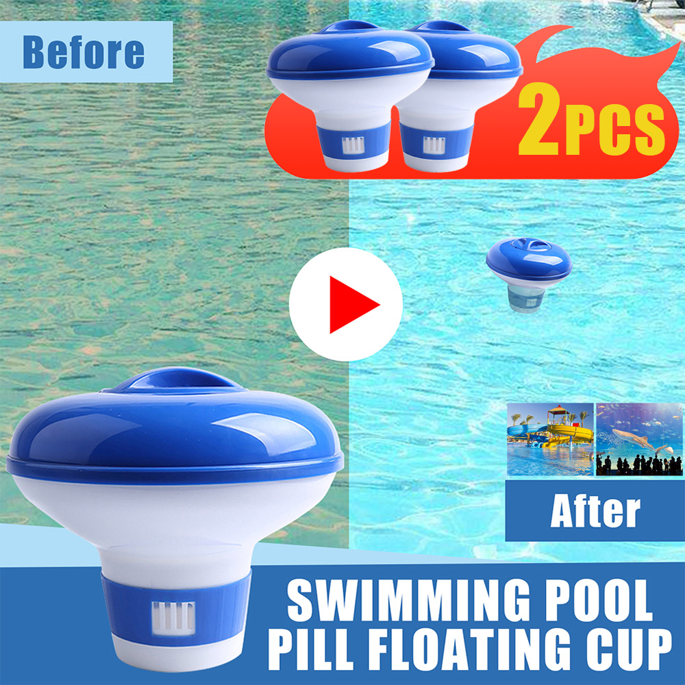 Pool Floating Dispenser Swimming Pool Chemical Floater Chlorine Bromine Tablets Floating Dispenser Applicator Spa Tub Supplies