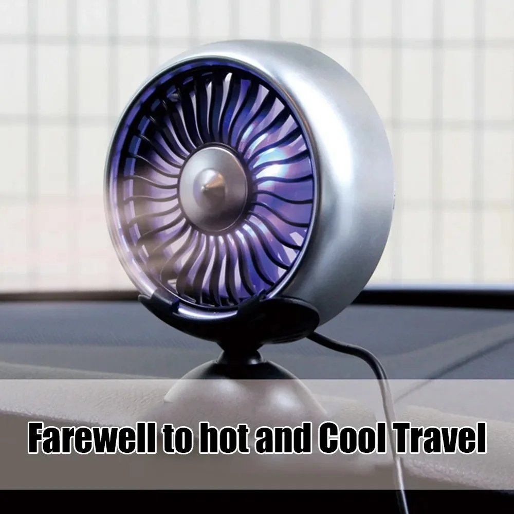 Fans Air Air Car Outlet Cooling Electric Circulator Vent Portable Mini Size Colorful 3 Speed ddmysmile USB 12-24V Car Accessories Interior Smile
