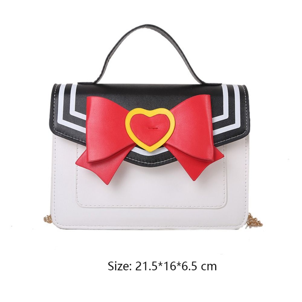 Trendy Bowknot Designer Shoulder Bag for Girls Women Kawaii Bow Purses Handbags Fashion Crossbody Bags Uniform Messenger Pouch