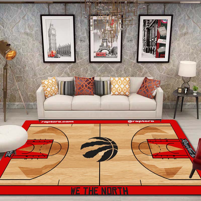 3D Print Basketball Court Carpet Rug for Home Living Room Bedroom Sport Room Sofa Doormat Decor,Non-slip Floor Mat