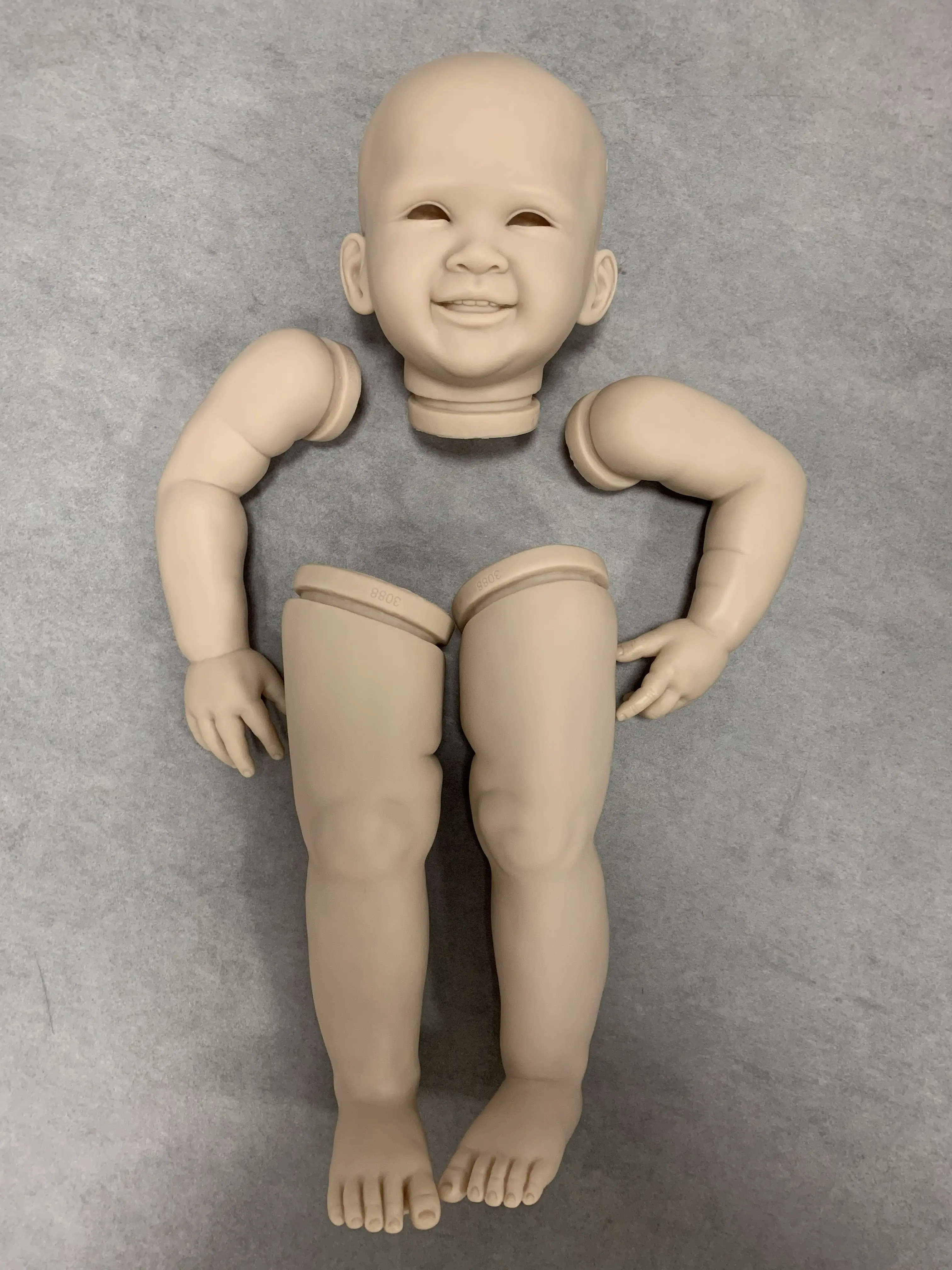 NPK 28inch Reborn doll kit Renata Soft vinyl fresh color with eyes and cloth body DIY Doll Part
