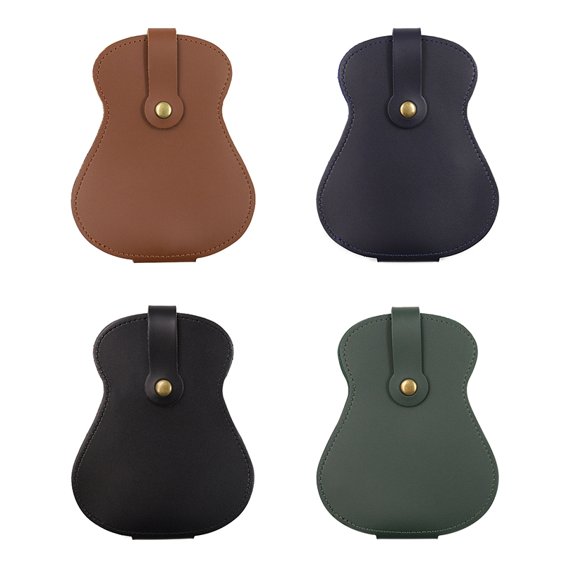 Leather 2024 New PU Key Chain Guitar Picks Holder Keychain ddmysmile Plectrums Bag Case Supplies Guitar Strap Guitar Neck Smile