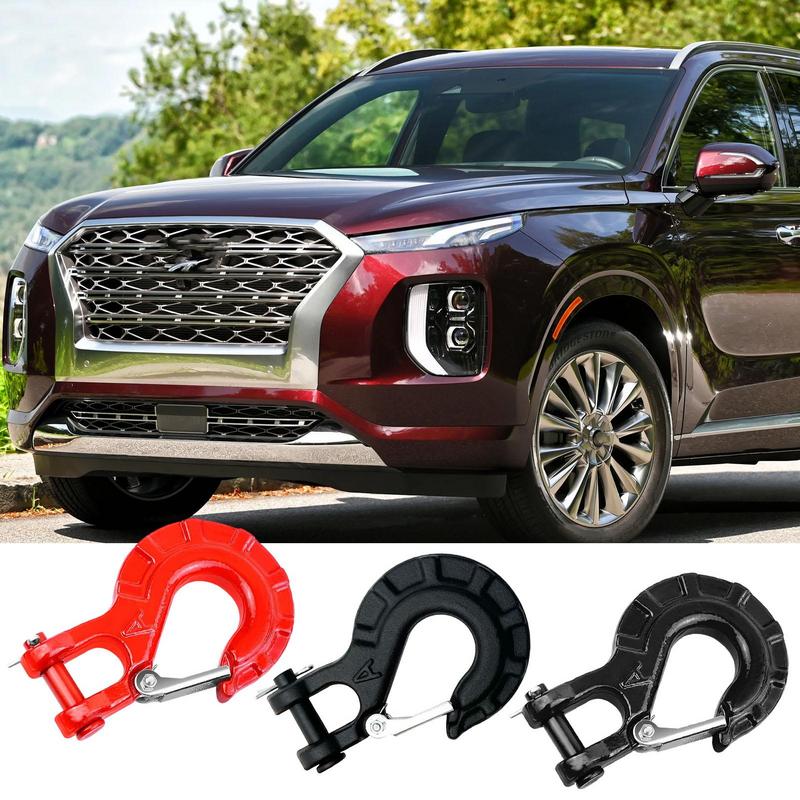 Winch Latch Automobile Rescue Hook Trailer Hook Load Supporting Structure Hook Forged Steel Winch Cable Hook Tractor Hitch tools smile