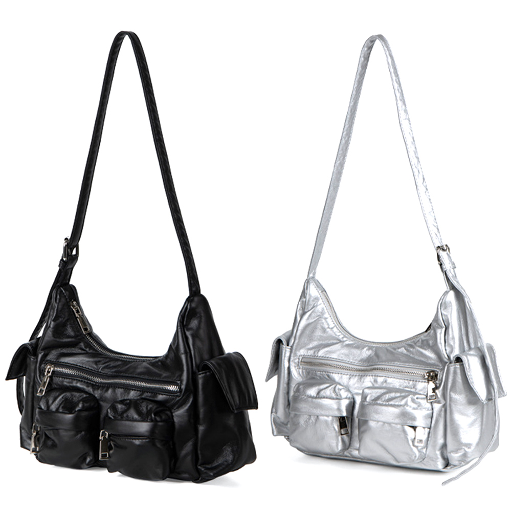 Women Retro Shoulder Bag Soft Leather Tote Handbag Large Capacity PU Satchel Sling Bag Crossbody Hobo Bag Girl Stylish Purse