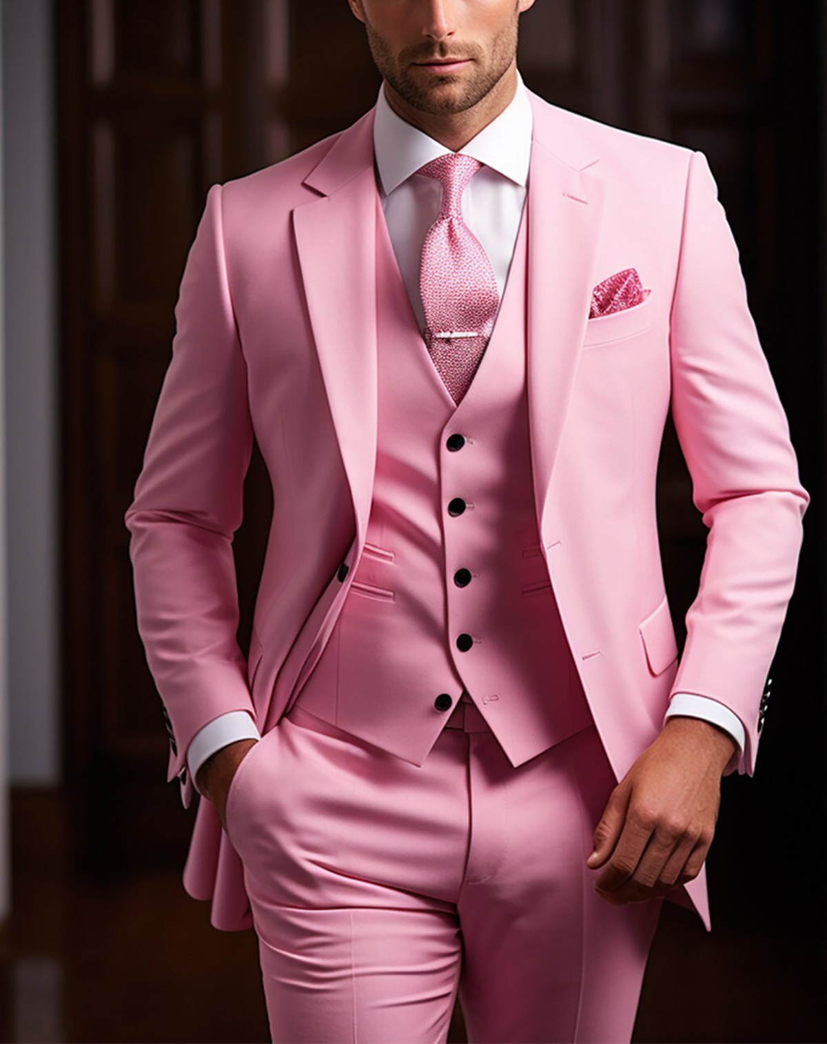 Stylish Men's Blazer Wedding Tuxedos Notched Single Breasted Tartan Ceremony Formal Groom Wear Party Birthday Pants Suit Vest 3 Pieces Set Custom