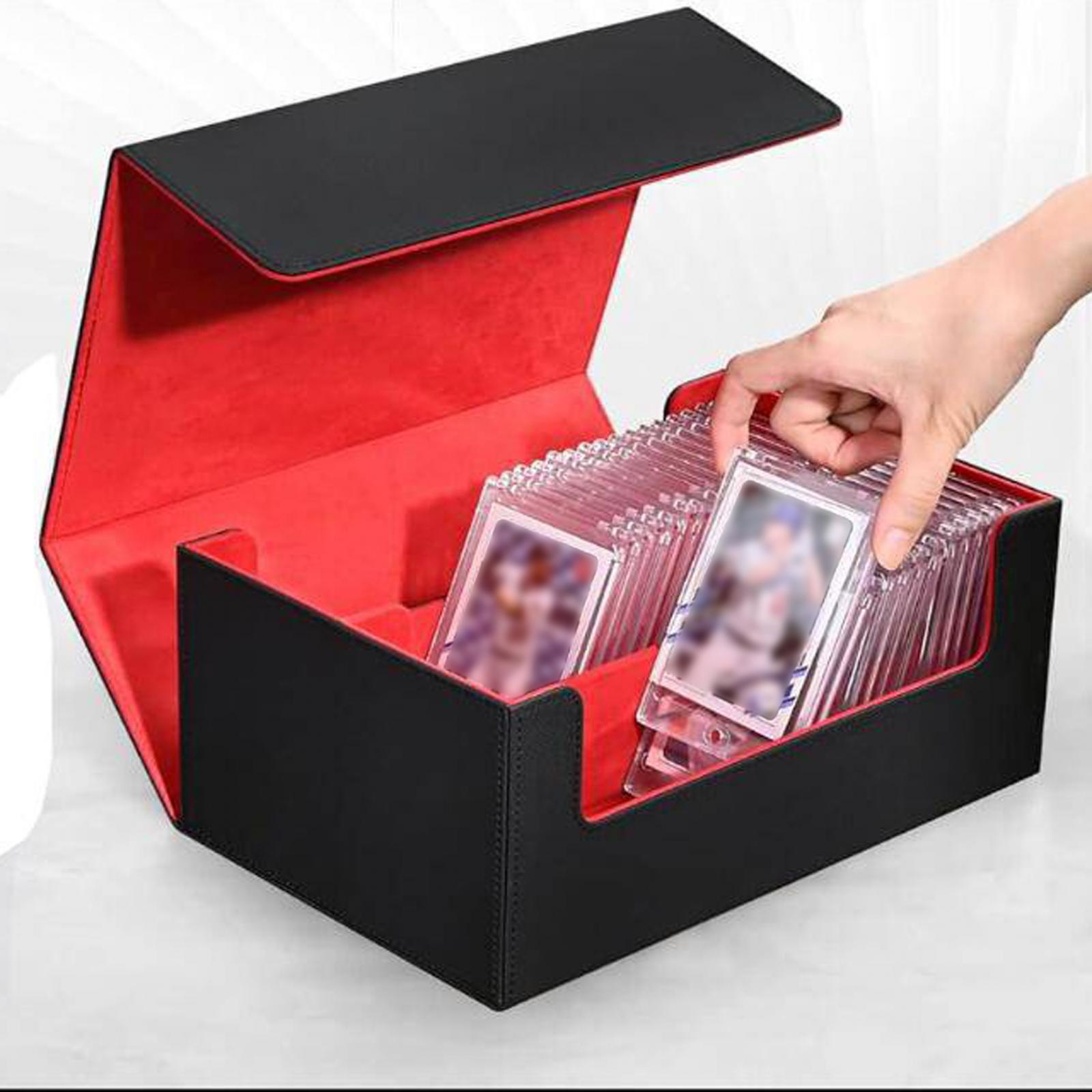 1200+Trading Card Deck Box Sturdy Collectible Dustproof Holds 1200+ Cards Container Game Card Organizer for Football Cards