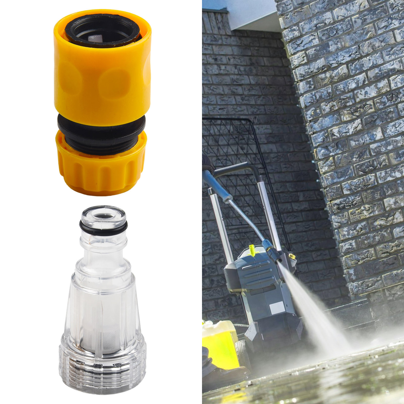 Water Connector Filter Accessories Car Washer Adapter Pressure Washer Filters Nets Hose Pipe Transparent Screen Fitting Nozzle