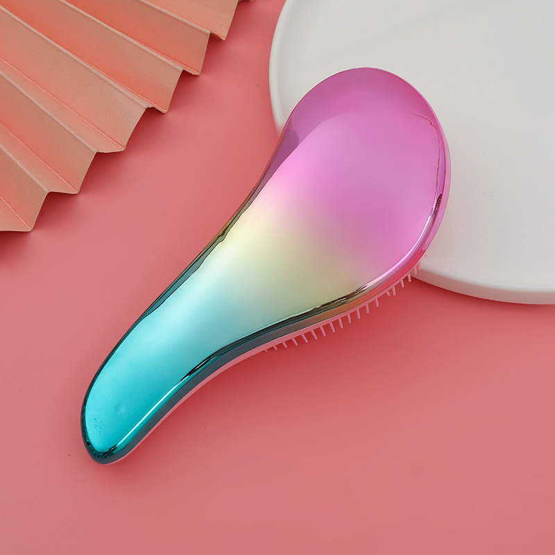 Trendy Gradient-Colored Hairbrush - Durable and Lightweight Beauty Accessory for Everyday Use
