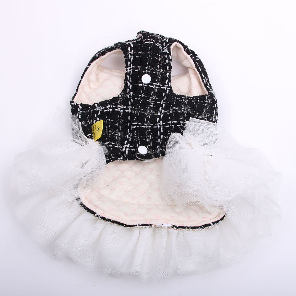 Princess Plaid & Lace Pet Dress For Dogs and Cats dh910320090