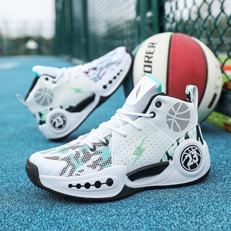 Autumn new leather breathable basketball shoes training shoes wearable sneakers Free shipping
