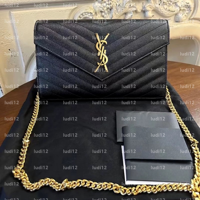 Original designer bag Womens crossbody shoulder bag luxury bag mirror quality leather chain bags New fashion bag baguette bag messenger envelope bag tote wallet 17A