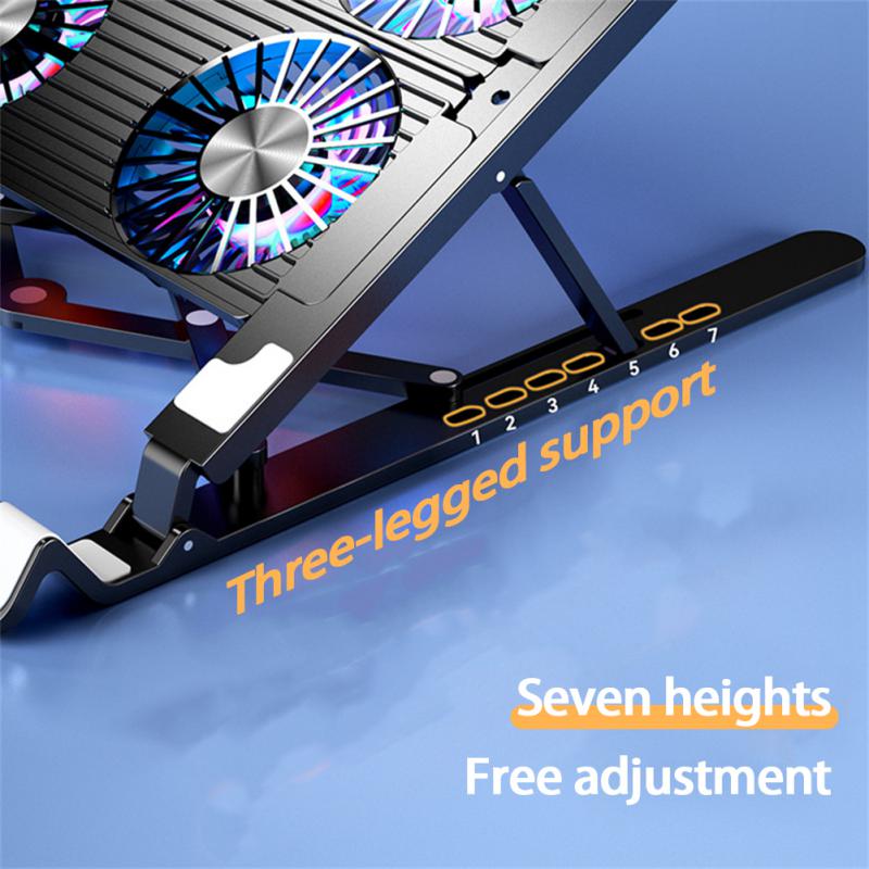 Gaming Cooler Laptop Stand Foldable Laptop Cooling Pad With 2/4 Fan Silent For Macbook Laptop Cooler Notebook Accessories LOL OW