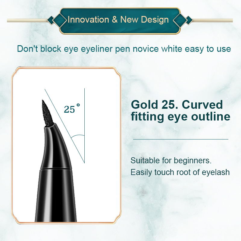 Angled Waterproof 1~8Pcs Black Liquid Eyeliner Pencil ddmysmile No Dizzy Eye Liner Pen Cosmetics Eye Makeup Cosmetic For Novices Tslm1 Smile