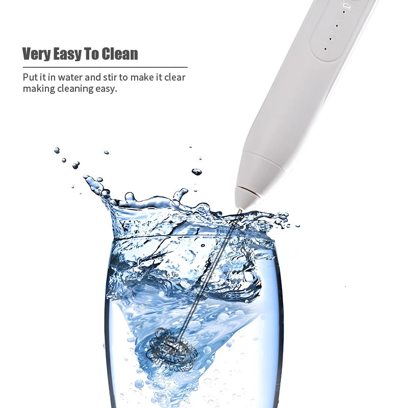 2-in-1 USB charging electric egg mixer whistle coffee mixer double head milk foam baking mixer kitchen gadget 241113