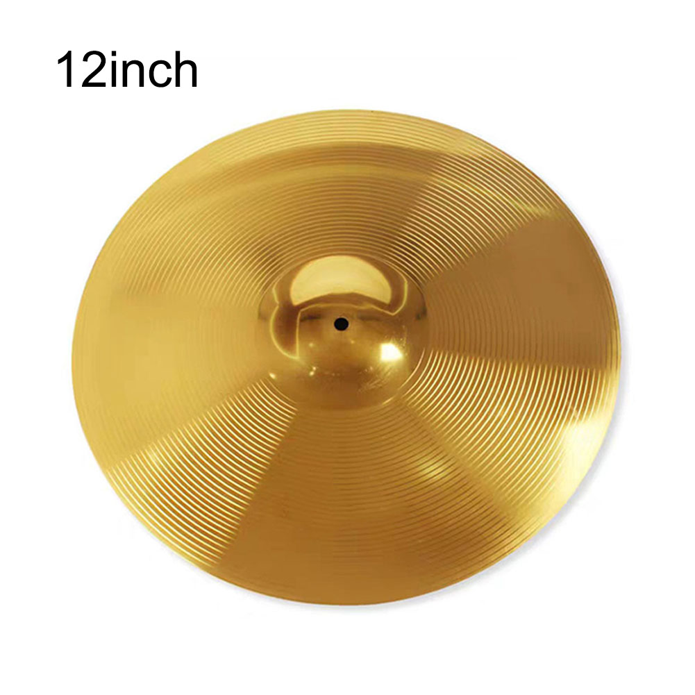 Brass Cymbals Practical New Cymbal ddmysmile 1Pc 8/10/12/14/16Inch Brass Golden Melodious Sound Well-Made Cymbals Beginners Smile