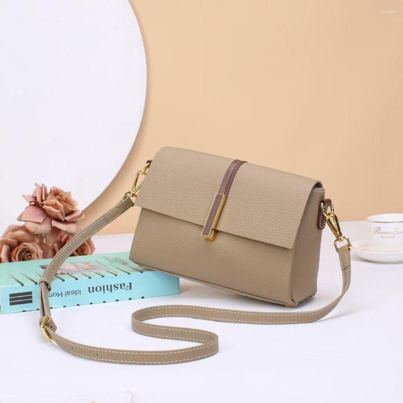 Bag T Pattern First Layer Cowhide Small Square 2024 Fashion Western Style Women's Trendy Crossbody Shoulder 8571
