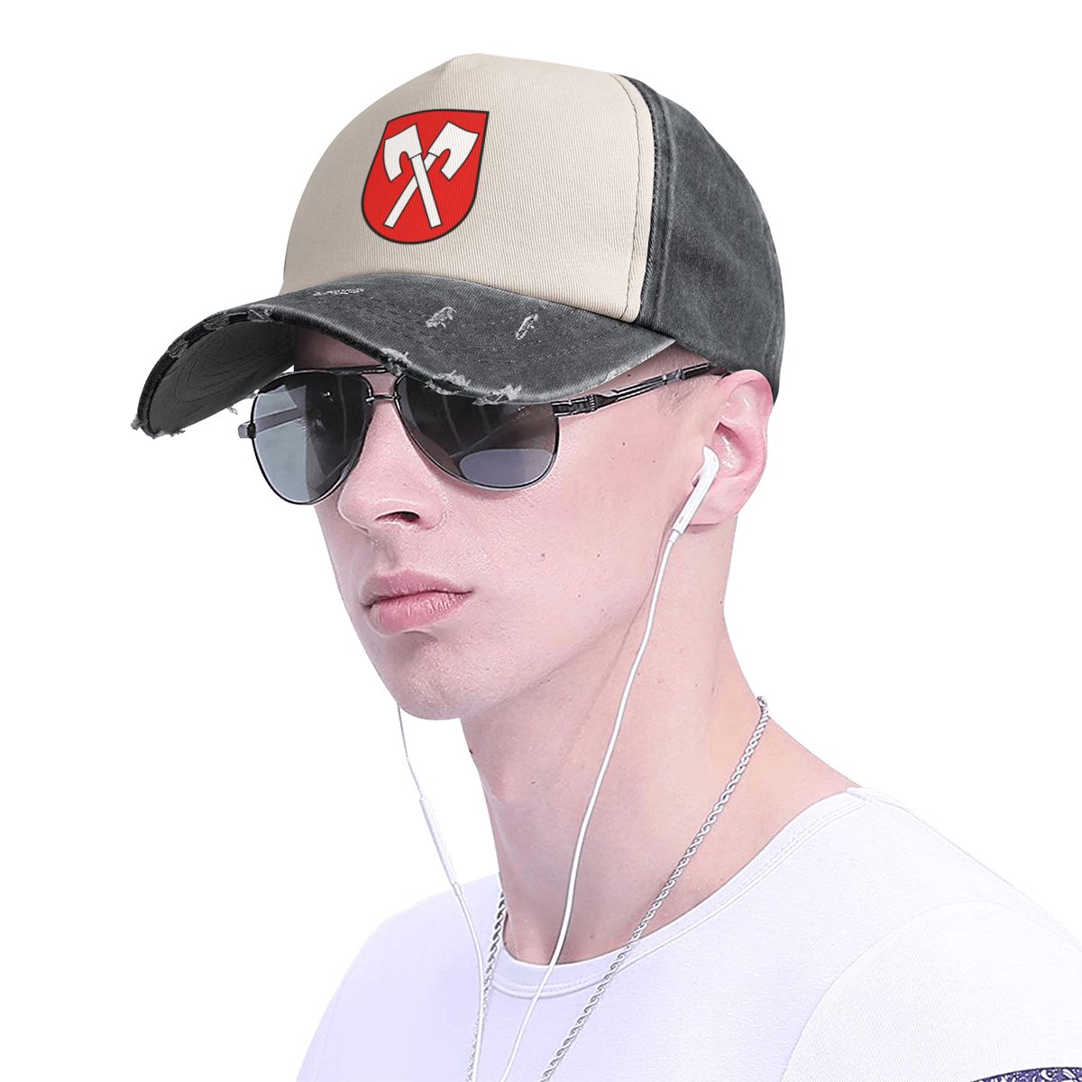 Coat of of Biel/Bienne, Arms Switzerland Baseball Cap Hood Mountaineering tea Hat Anime Elegant Women's Hats Men's smile Biel/Bienne, Biel/B