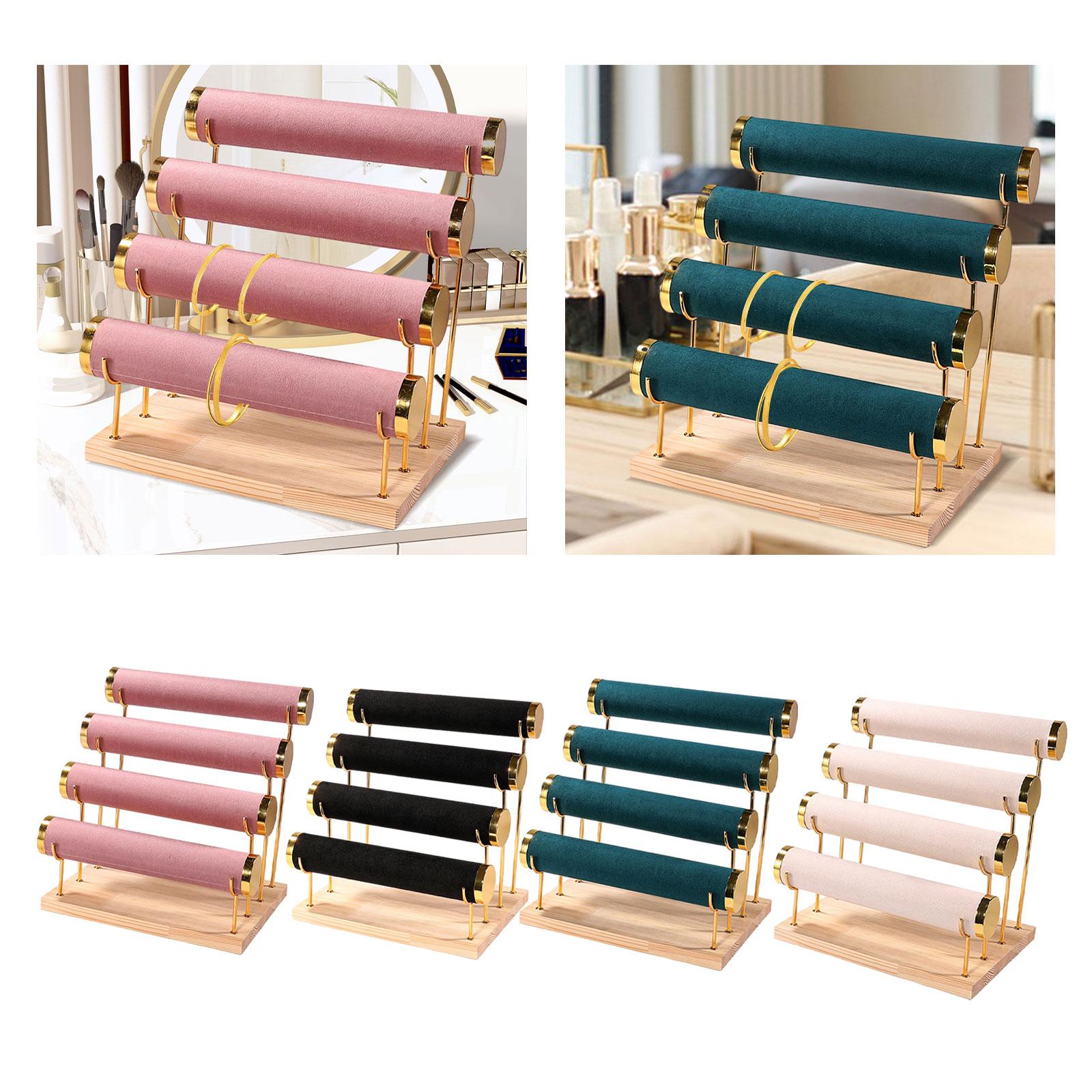 4 Tiers Bracelet Holder Bracelet Displays Removable Watch Necklace Holder Bangle Display Stand Jewelry Organizer for Business