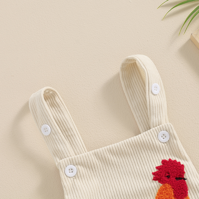 Newborn Baby Boy Girl Summer Outfits Corduroy Romper Farm Chicken Baby Overalls 0 3 6 9 12 Months Infant Clothes