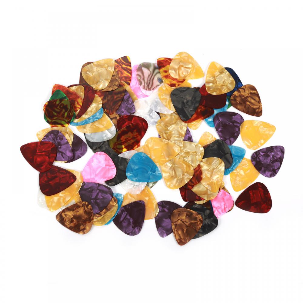 100 PCS New 0.46mm Tool Kit Guitar Tuner Plectrum Holder Picks Ukulele Bass Paddle Tuning Mediator Case Parts Accessories