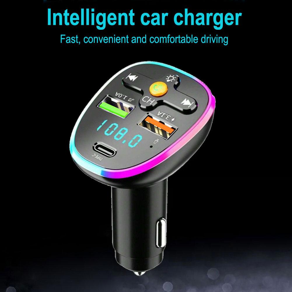 Mp3 Er Bluetooth Car 5.0 Fm Transmitter Handsfree Adapter Disk Usb Car Modulator With Charge Mic Radio Quick U ddmysmile Bui I4j0 Smile