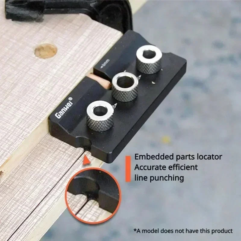 New Woodworking Pocket Hole Jig 3 in 1 Adjustable Doweling Jig with 6/8/10/12/15mm Drill Bit Drilling Guide Locator Puncher Tool