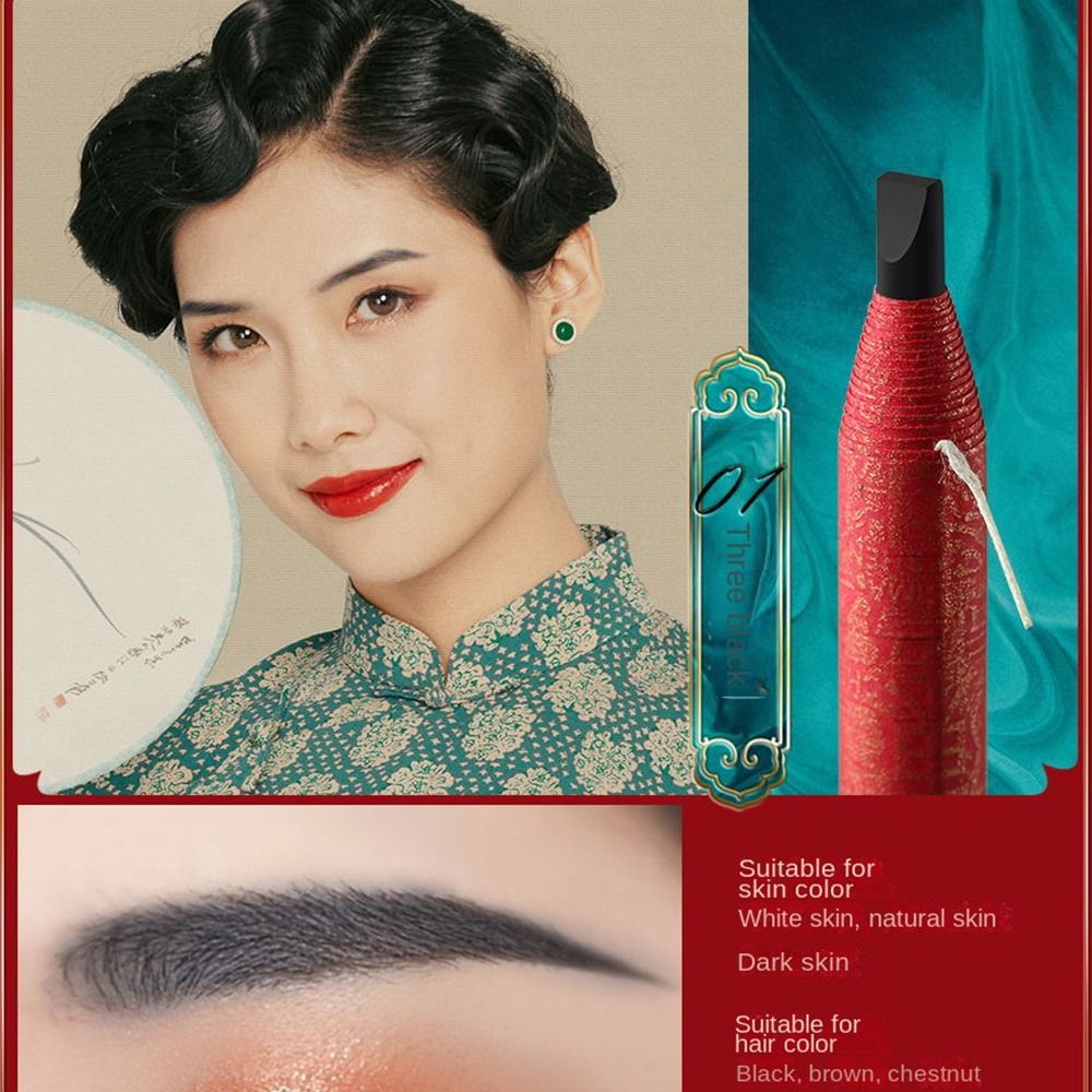 Easy To 6pcs Cosmetics Wear Long Lasting Smudge Eyebrows Pen Eyebrow Enhancers Eye Makeup Wooden Eyebrow Pencil smile