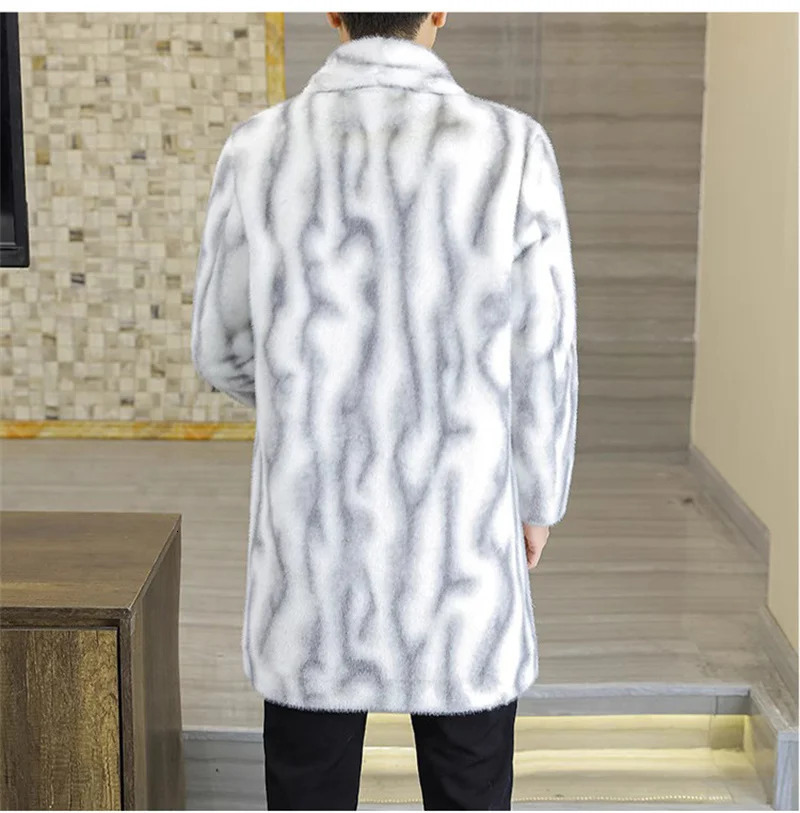 S-6XL size fashionable mens jacket warm mink velvet mens winter jacket medium long outdoor sports leisure short park 241112