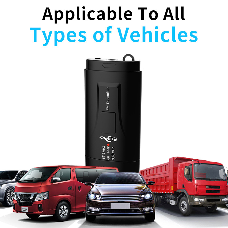 In FM 1/2Pcs 1 Transmitter Car Bluetooth-Compatible 5.0 ddmysmile Receiver USB FM Modulator 3.5Mm AUX Audio Music Player Handsfree Call Smile