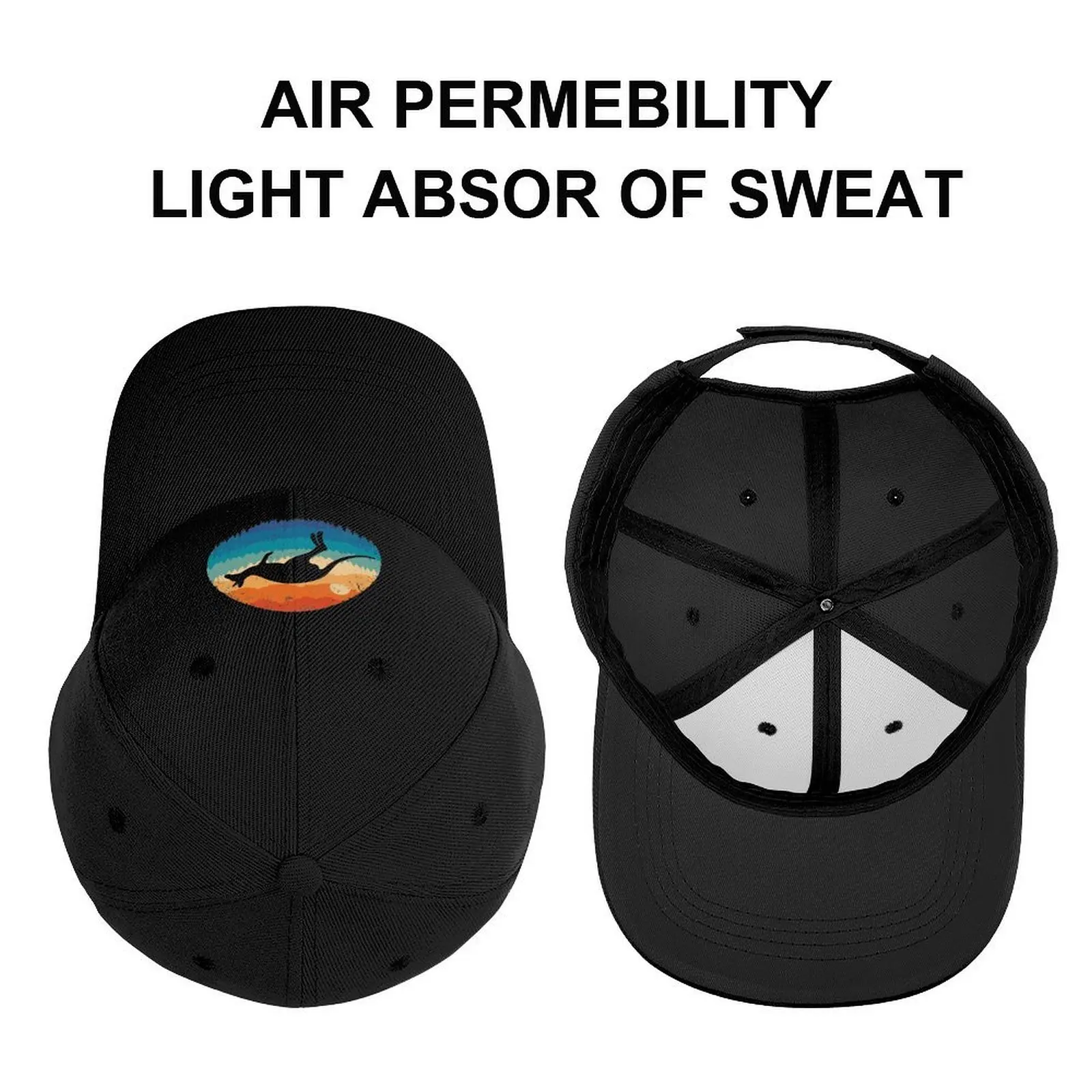 Baseball Cap Kangaroo ddmysmile Retro Man Hat Black Anime Mens Hats Women's Smile