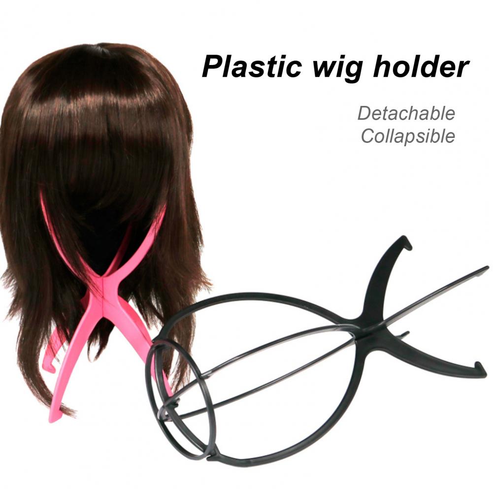 Unique Wig Stand PP Wig Storage Holder Detachable Folding Wig Stand Holder Easy to Store smile