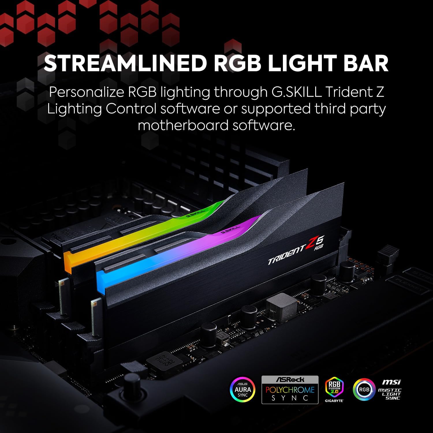 RGB G.SKILL Trident Z5 Series (Intel XMP 3.0) DDR5 RAM 32GB (2x16GB) 6400MT/s CL32 1.40V Desktop Computer Memory UDIMM - Black smile (Intel 3.0) () -