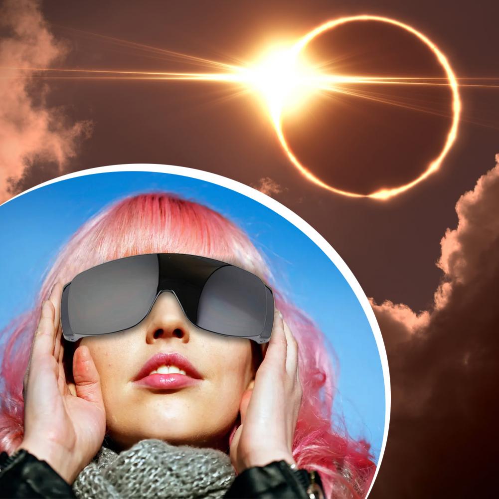 Glasses Solar Eclipse Ultra-light Portable Sun Viewing Eyewear Comfortable Fit Safe Shades PC Certified Sunglasses for Outdoor smile