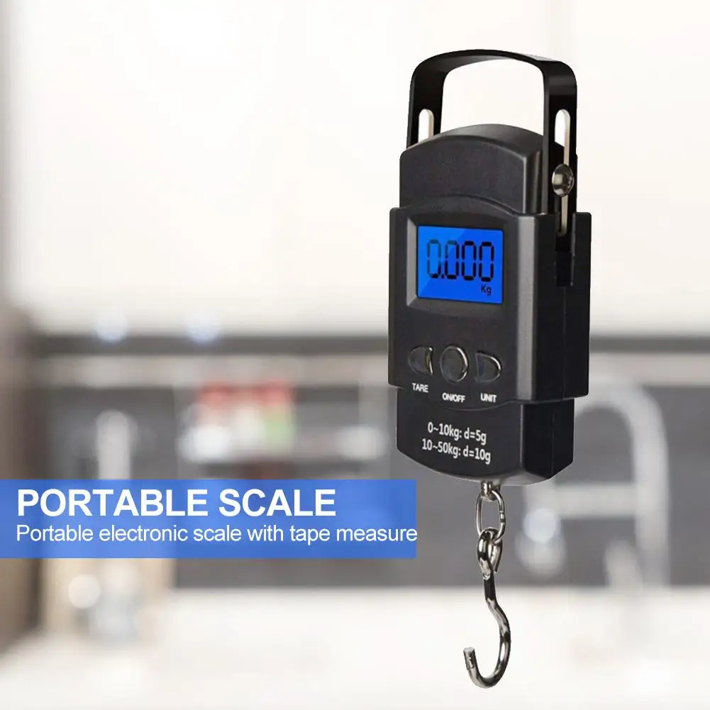 X Mini 50kg 10g Digital Scale for Fishing Lage Travel Weighting Steelyard Portable Electronic Hanging Hook Scale Hand Scales smile