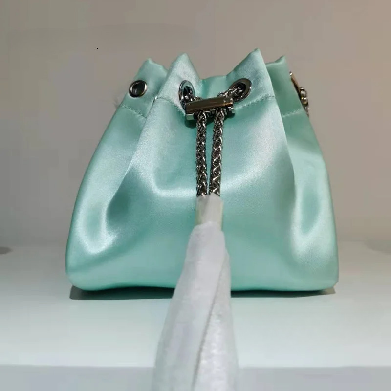 Fuia Crystal Bracelet Clutch Bon Pink Women Elegant Dress Silk Glitterati Tassel-Tie Bg Party Riband Mini Bag Polyester
