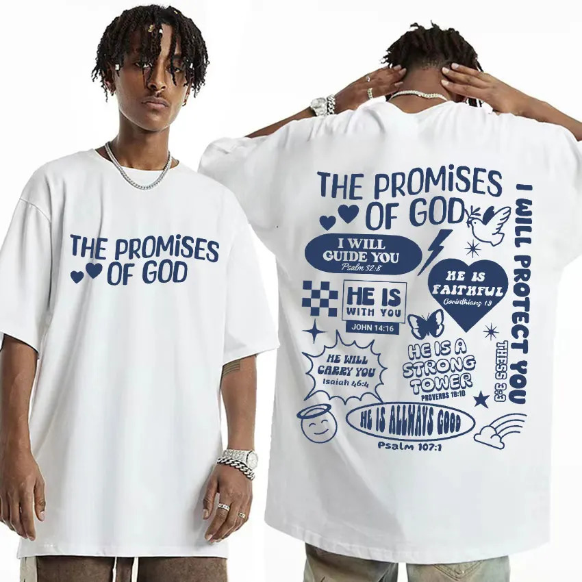 Living Proof of A Loving God Letters Print T Shirts Inspirational Christian Apparel Shirt Men Oversized ONeck Tshirt 241112