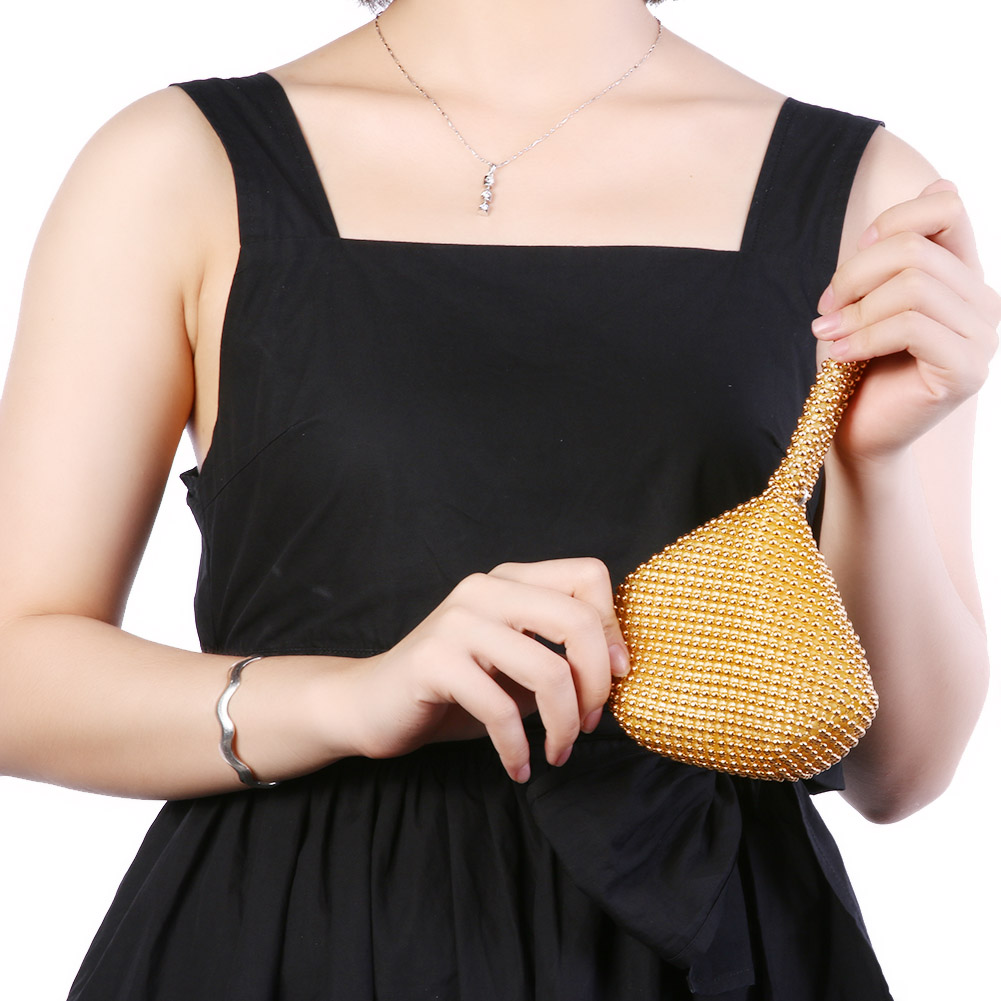 Fashion Women Clutch Purses with Zipper Metal Evening Clutch Irregular Shape Clutch Purse for Bridal Wedding Party