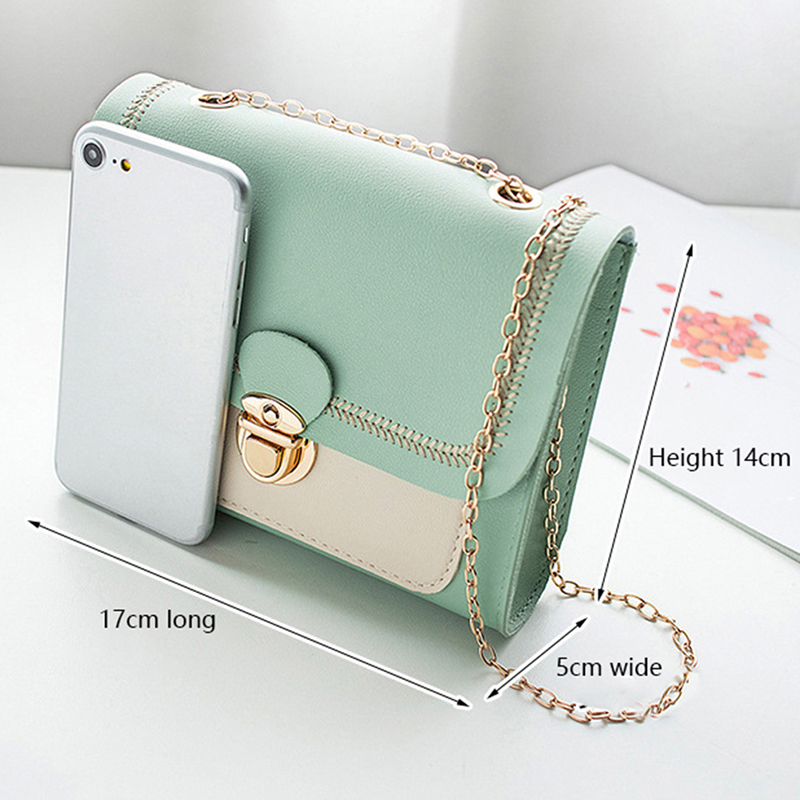 Summer Chain PU Leather Ladies Messenger ing Women Shoulder Crossbody Female Small New Square Bag Clutch Bags Handbags