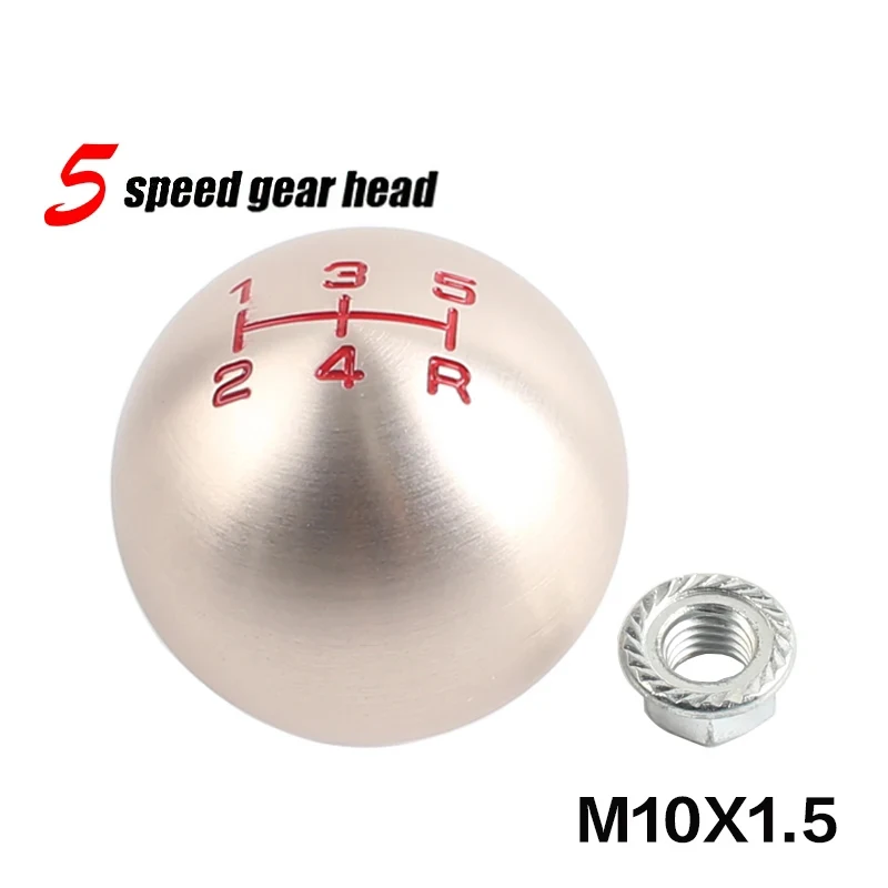 JDM ddmysmile Speed Aluminum 5/6 Ball Shape Shift Gear Knob M10*1.5 For Honda Fit Civic City Fd2 Fn2 Ep3 TYPE R Dc2 Dc5 Ap1 Ap2 S2000 F20c Smile M10*1