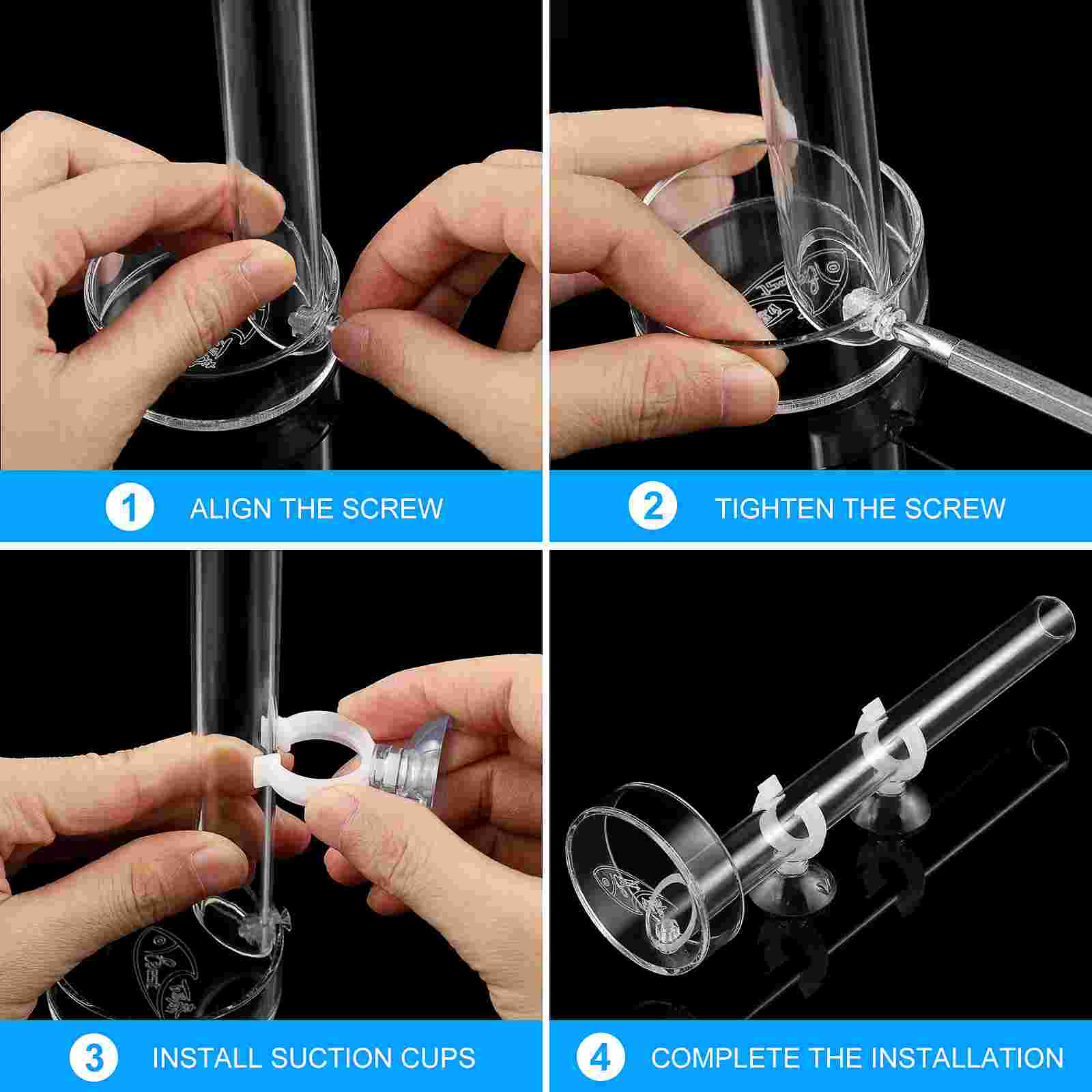 Fish Tunnel for Aquarium Tank with Lid Shrimp Dish Automatic Feeder Bowl Acrylic Feeding Tube Tray