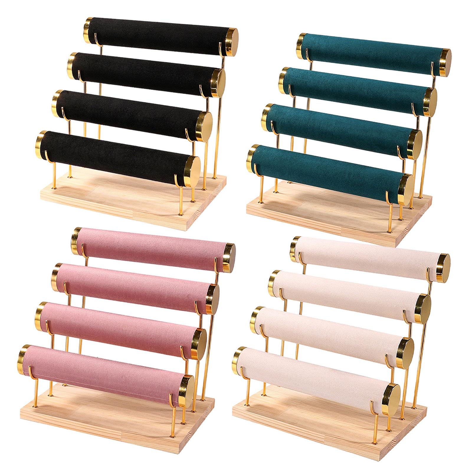 4 Tiers Bracelet Holder Bracelet Displays Removable Watch Necklace Holder Bangle Display Stand Jewelry Organizer for Business
