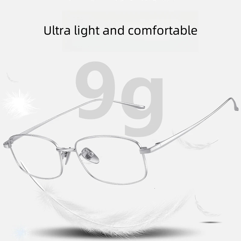 FIRADA Fashion Eyeglasses Vintage Pure Eyewear Square Optical Prescription Glasses Frame For Men Women 8027-C 241113