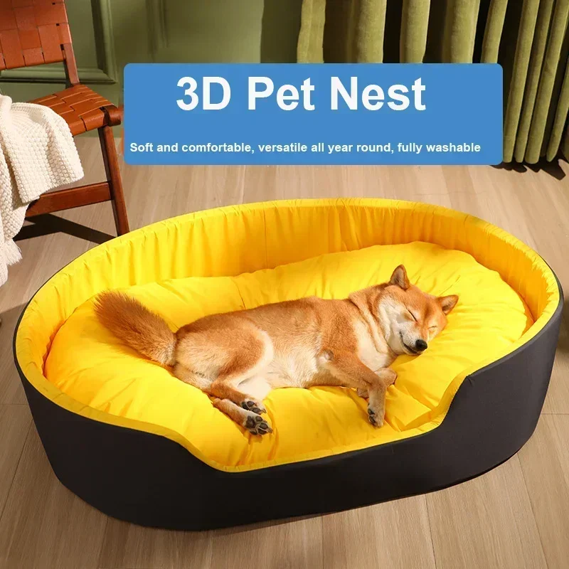 Pet Washable Double Sided Available All seasons Big Size Extra Large Bed House Sofa Kennel Soft Fleece Warm Bed S-XL